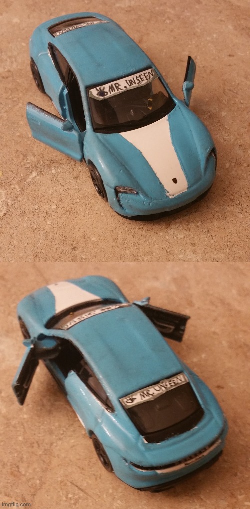 My first attempt at customizing an diecast car (sorry it looks bad and I accidentally lost a headlight as well) | image tagged in random,customised,cars | made w/ Imgflip meme maker