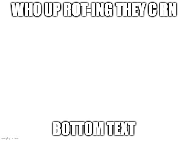 first period jrotc goes crazy | WHO UP ROT-ING THEY C RN; BOTTOM TEXT | image tagged in e | made w/ Imgflip meme maker