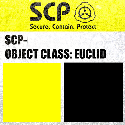 SCP Euclid Class Label Blank Blank Meme Template