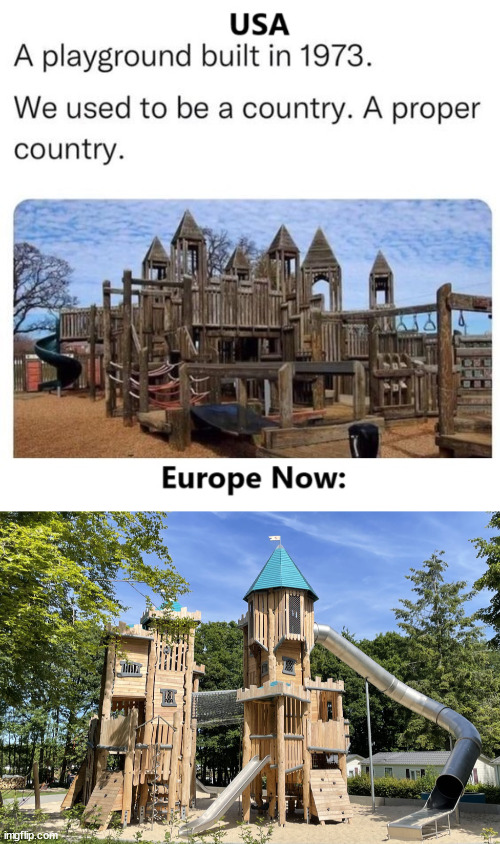 USA vs Europe | image tagged in random,meme,playgrounds,nostalgia | made w/ Imgflip meme maker