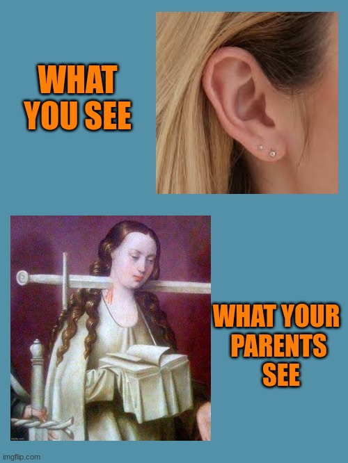 POV you get a piercing | WHAT YOU SEE; WHAT YOUR 
PARENTS
 SEE | image tagged in piercing,funny,parents | made w/ Imgflip meme maker