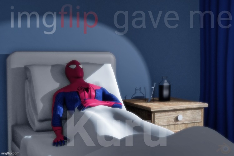 Spiderman Hospital | gave me Kuru | image tagged in spiderman hospital | made w/ Imgflip meme maker