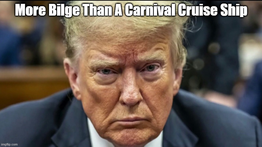 More Bilge Than A Carnival Cruise | More Bilge Than A Carnival Cruise Ship | image tagged in bilge,bullshit,lies,mendacity,falsehood,trump | made w/ Imgflip meme maker