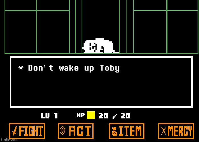 Wait... I don't remember this being in Undertale. | image tagged in annoying dog,undertale,toby fox,fight,spare | made w/ Imgflip meme maker