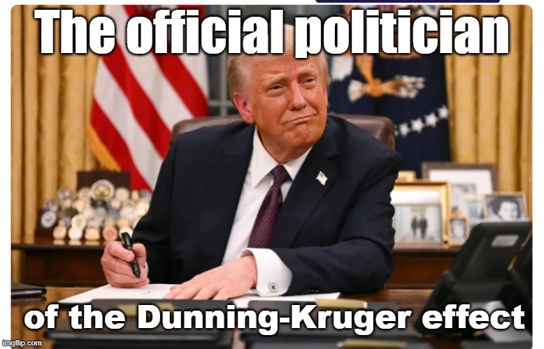 Trump & the Dunning-Kruger effect | The official politician; of the Dunning-Kruger effect | image tagged in trump,donald trump | made w/ Imgflip meme maker