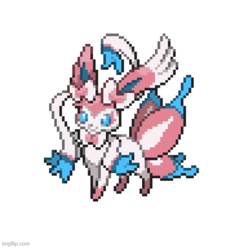 There's finally an elemental Sylveon! | image tagged in elemental eeveelutions | made w/ Imgflip meme maker