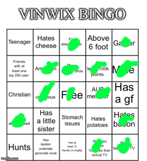 VinWix bingo | image tagged in vinwix bingo | made w/ Imgflip meme maker