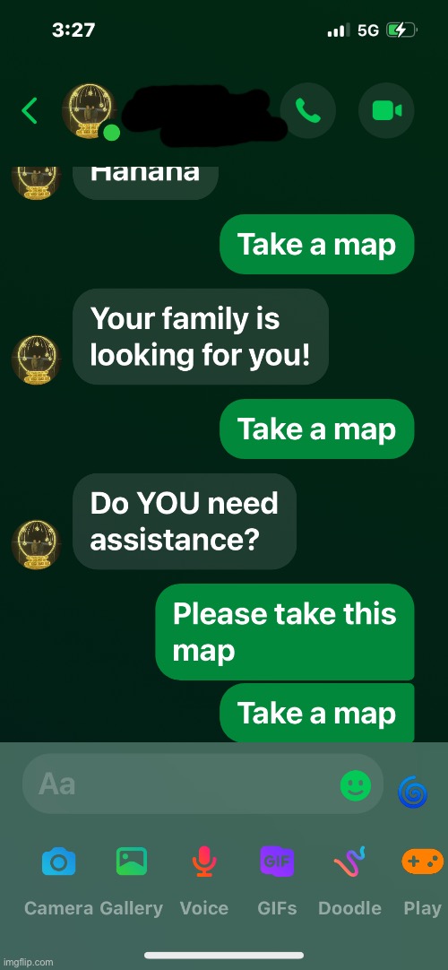 The average texts between me and my Fnaf loving Aunt | image tagged in idk | made w/ Imgflip meme maker