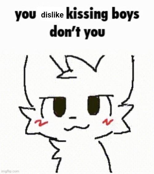 you like kissing boys don't you | dislike | image tagged in you like kissing boys don't you | made w/ Imgflip meme maker