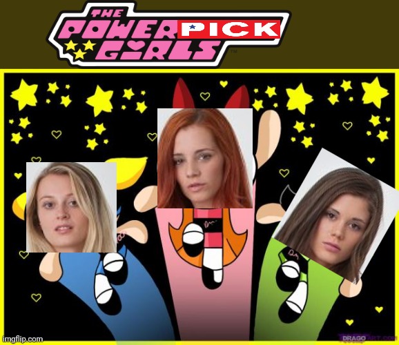 Powerpick girls, a cursed Powerpuff Girls parody | image tagged in powerpuff girls,memes,parody,powerpick girls | made w/ Imgflip meme maker