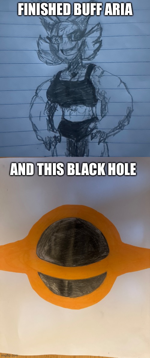 FINISHED BUFF ARIA; AND THIS BLACK HOLE | made w/ Imgflip meme maker