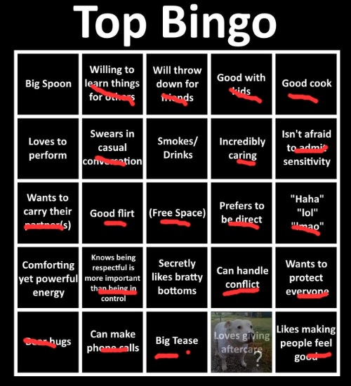 Top Bingo | image tagged in top bingo | made w/ Imgflip meme maker