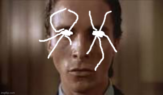 Patrick Bateman staring | image tagged in patrick bateman staring | made w/ Imgflip meme maker