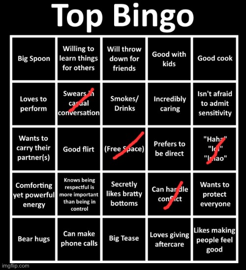 I thought this was top gun related for some reason (17) | image tagged in top bingo | made w/ Imgflip meme maker