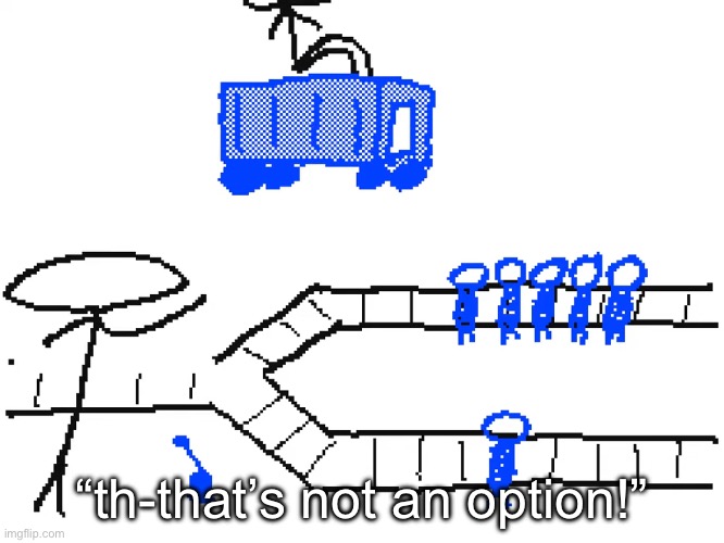 “th-that’s not an option!” | made w/ Imgflip meme maker