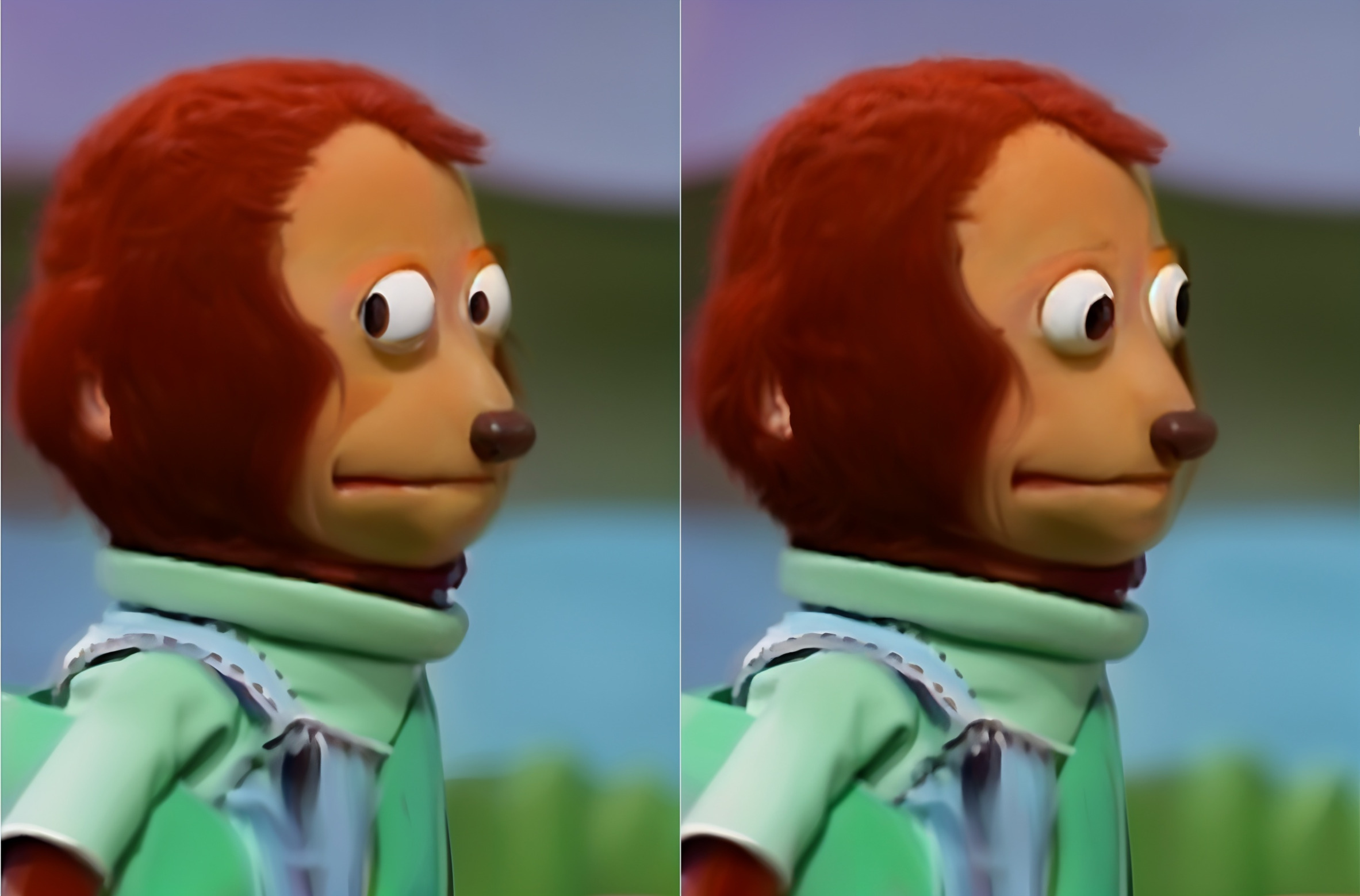 Puppet Monkey Sharpened Blank Meme Template