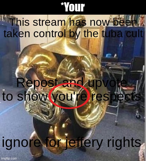 tuba cult | *Your | image tagged in tuba cult | made w/ Imgflip meme maker