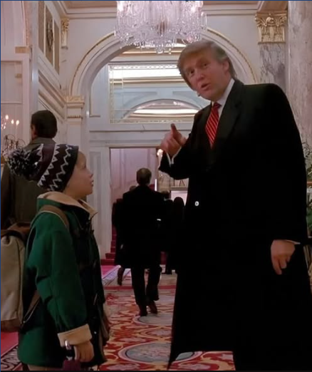 Pres. Trump in Home Alone [movie scene] Blank Meme Template