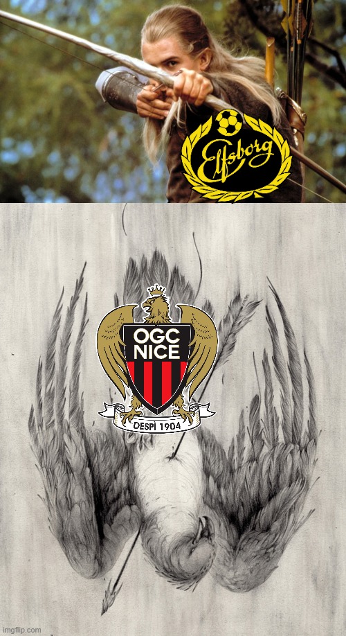 IF Elfsborg beats OCG Nice 1-0, Europa League | image tagged in eflsborg,ogc nice,europa league | made w/ Imgflip meme maker