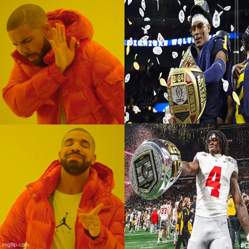 ESPN Big ring meme | image tagged in memes,drake hotline bling,funny memes,espn,college football,football | made w/ Imgflip meme maker