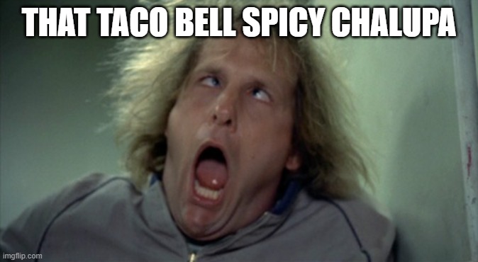 Scary Harry Meme | THAT TACO BELL SPICY CHALUPA | image tagged in memes,scary harry | made w/ Imgflip meme maker