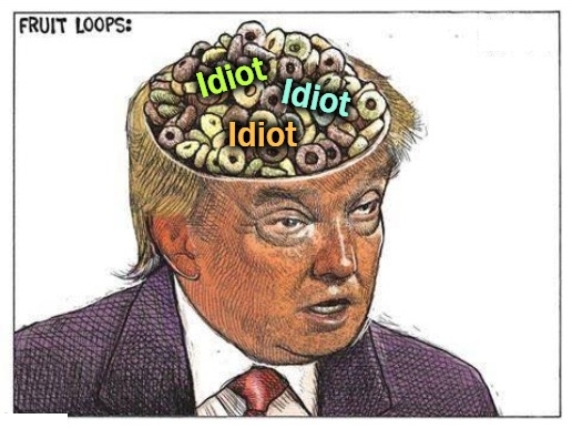 Trump fruit loops idiot ignorant stupid fool senile dementia Blank Meme Template