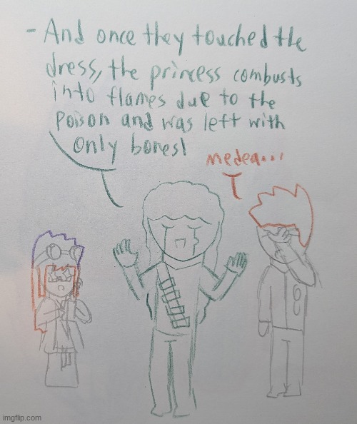 "oh right, Medea" Said Huh_Neat last night | made w/ Imgflip meme maker