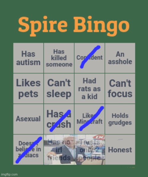 Spire bingo | image tagged in spire bingo,msmg | made w/ Imgflip meme maker