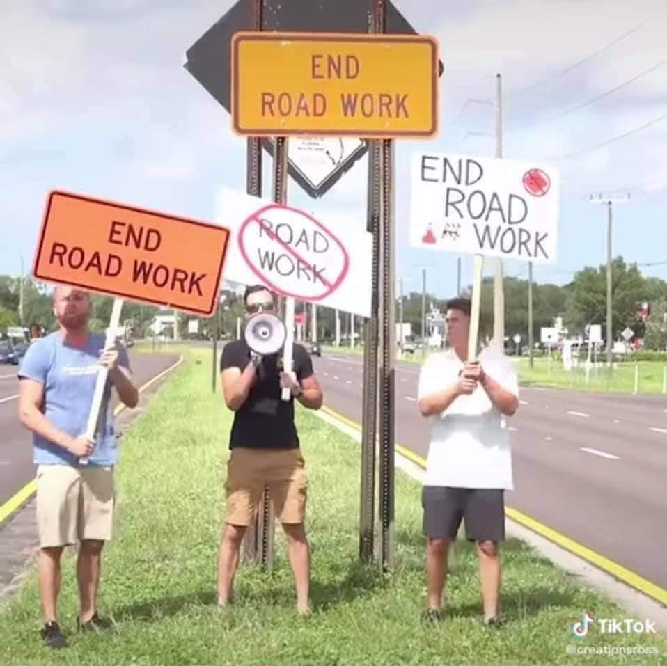 End Road Work Blank Meme Template