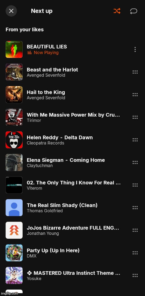 Average shuffle | made w/ Imgflip meme maker