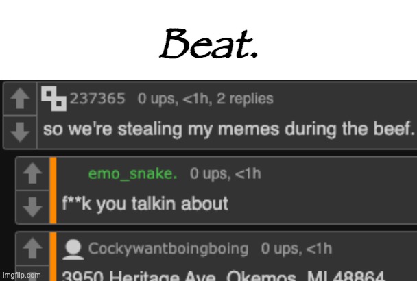 he got you good | Beat. | made w/ Imgflip meme maker