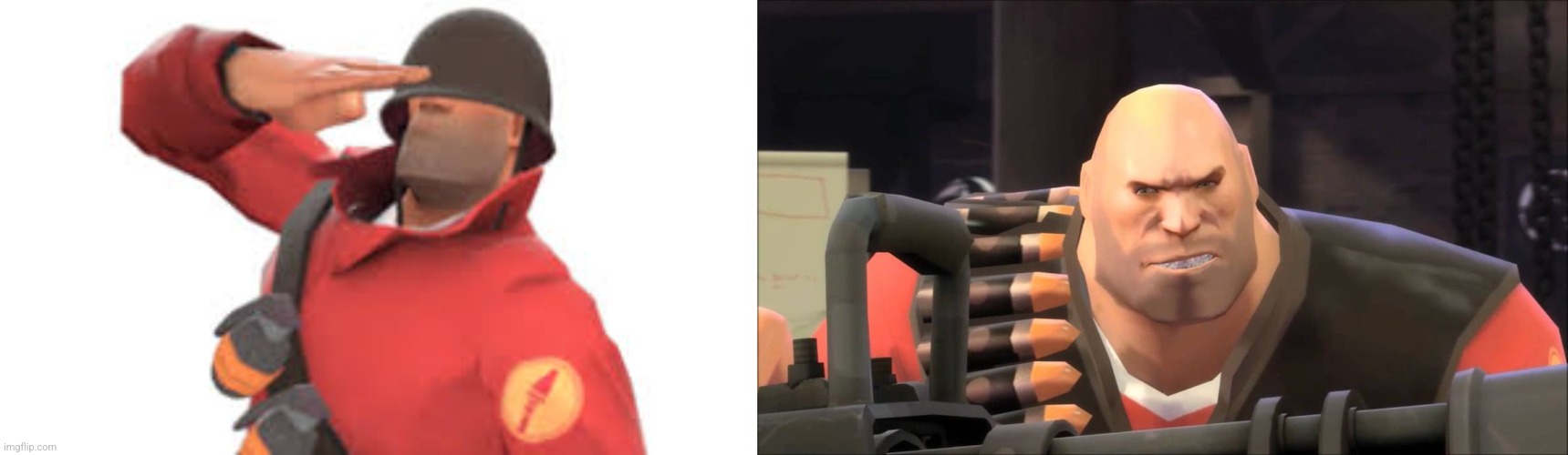 image tagged in tf2 soldier salute,tf2 heavy it cost 400 thousand dollars | made w/ Imgflip meme maker