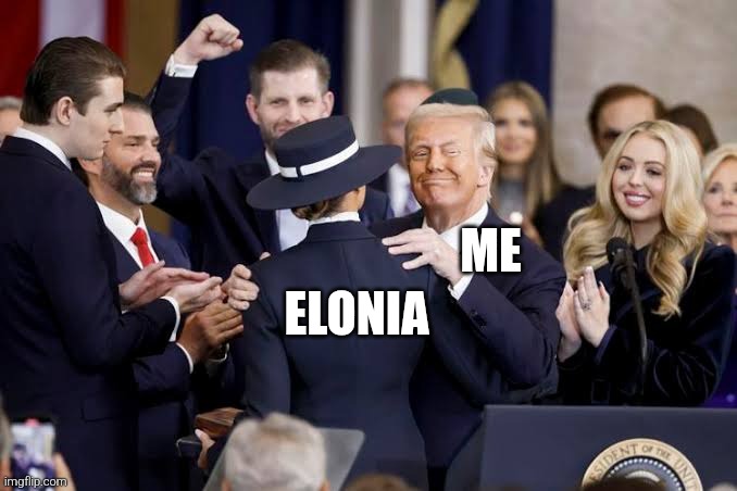 ME; ELONIA | image tagged in coin | made w/ Imgflip meme maker