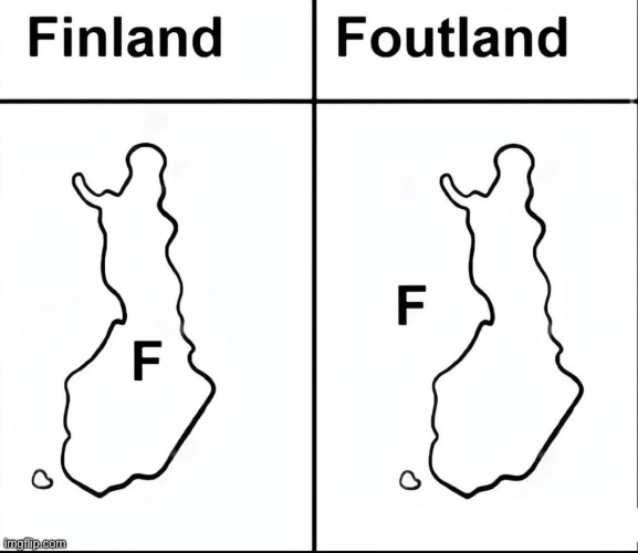 Foutlandish | image tagged in finland | made w/ Imgflip meme maker