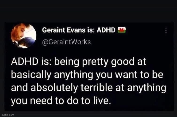 ADHD | image tagged in adhd | made w/ Imgflip meme maker