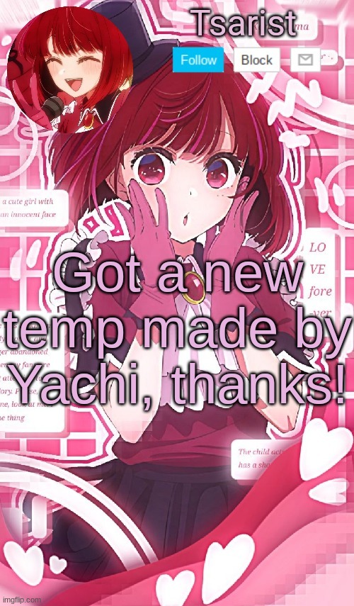 Tsarist announcement temp by Yachi | Got a new temp made by Yachi, thanks! | image tagged in tsarist announcement temp by yachi | made w/ Imgflip meme maker
