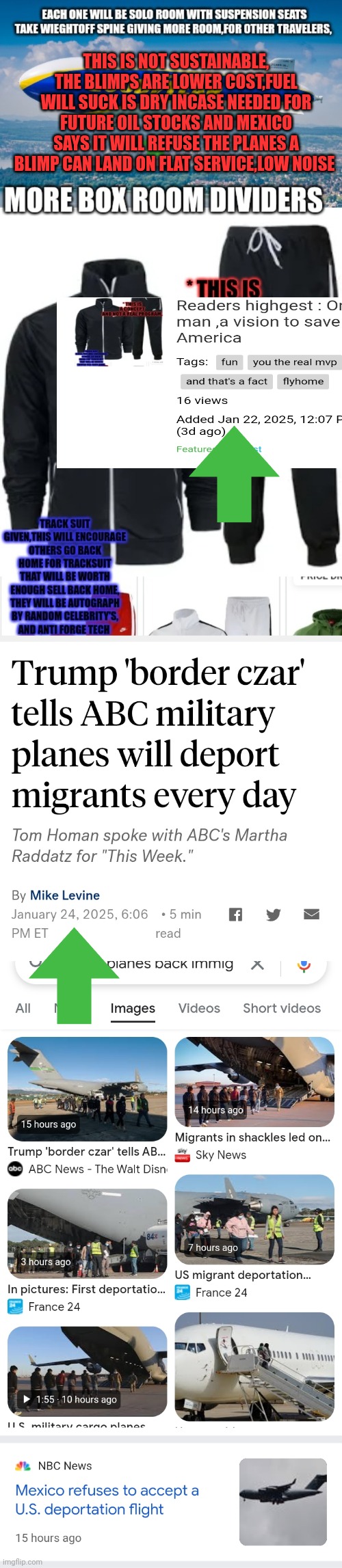 Reader's highgest: worlds first illegal immigrant invention a remote view and orange man's plan turning it all into reality 3 da | THIS IS NOT SUSTAINABLE, THE BLIMPS ARE LOWER COST,FUEL WILL SUCK IS DRY INCASE NEEDED FOR FUTURE OIL STOCKS AND MEXICO SAYS IT WILL REFUSE THE PLANES A BLIMP CAN LAND ON FLAT SERVICE,LOW NOISE | image tagged in teamwork,remoteview,blimp,2stepaheadoftheplan,blimps | made w/ Imgflip meme maker