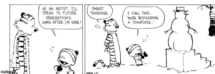 Snow Art | image tagged in calvin and hobbes,comics | made w/ Imgflip meme maker