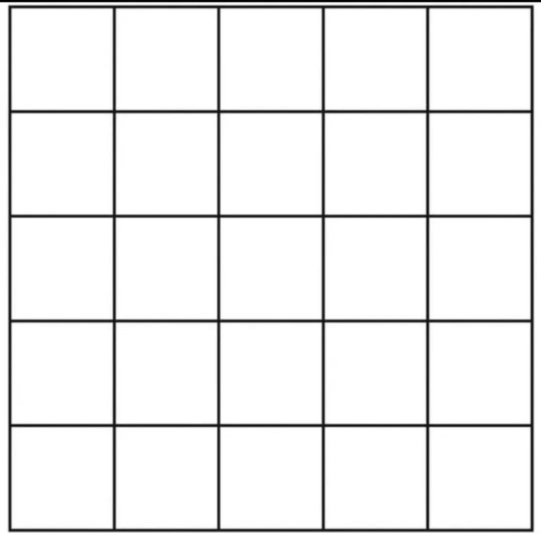 25 number chart Blank Meme Template