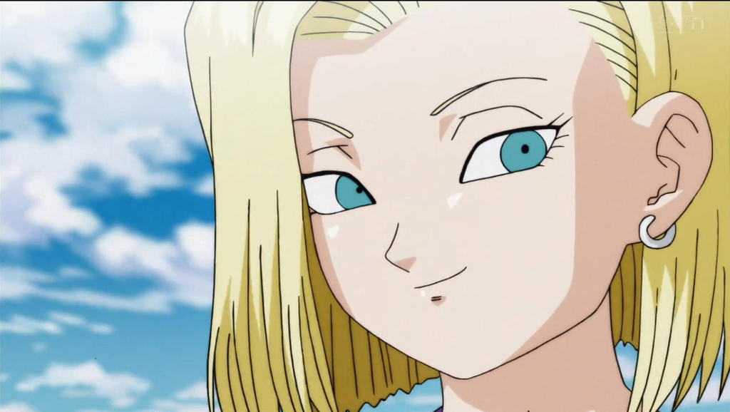 android 18 happy Blank Meme Template