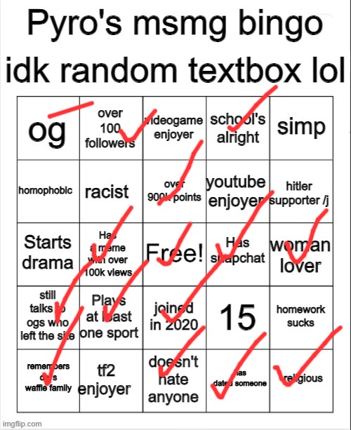 A lot has changed hopefully for the better | image tagged in pyro's bingo | made w/ Imgflip meme maker