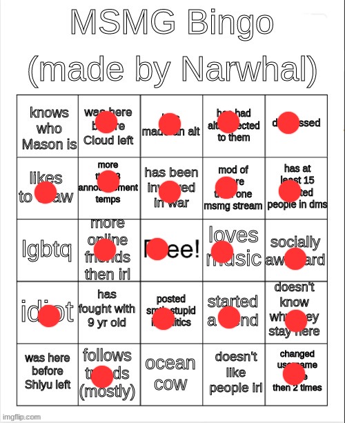 just like me fr | image tagged in msmg bingo | made w/ Imgflip meme maker
