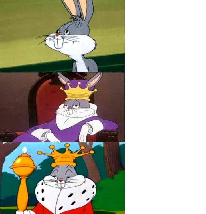 Bugs bunny becoming king Blank Meme Template