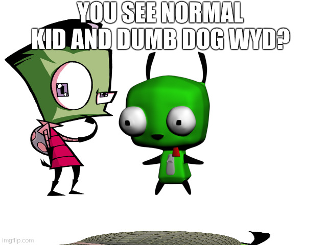 WYD | YOU SEE NORMAL KID AND DUMB DOG WYD? | image tagged in girg | made w/ Imgflip meme maker