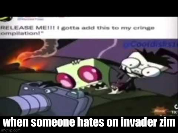 GRRRRRR | when someone hates on invader zim | image tagged in zim | made w/ Imgflip meme maker