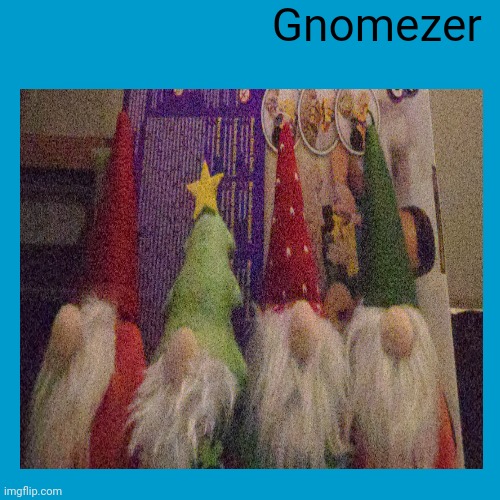 Blank Weezer blue album edit | Gnomezer | image tagged in blank weezer blue album edit | made w/ Imgflip meme maker