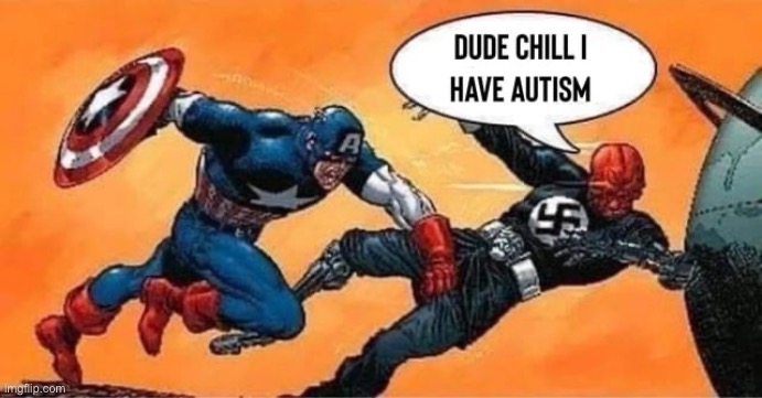 “That wasn’t the nazi salute he was just uhhhhh autistic or something” | made w/ Imgflip meme maker