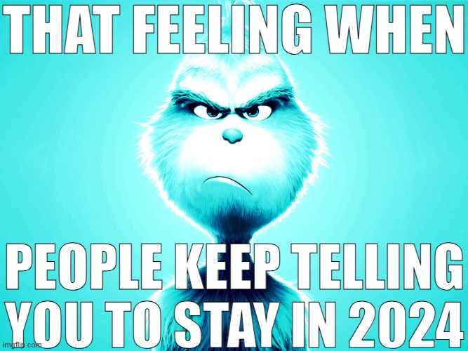 Sad knee surgery | THAT FEELING WHEN; PEOPLE KEEP TELLING YOU TO STAY IN 2024 | made w/ Imgflip meme maker