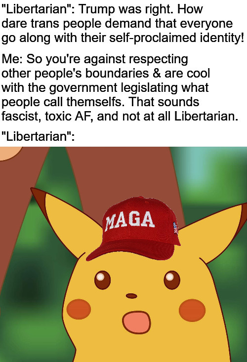 So many red flags | image tagged in libertarian,libertarians,trans,transgender,donald trump,red flag | made w/ Imgflip meme maker