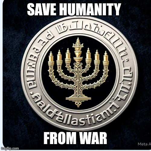 Save humanity  minorah | SAVE HUMANITY; FROM WAR | image tagged in save the earth | made w/ Imgflip meme maker